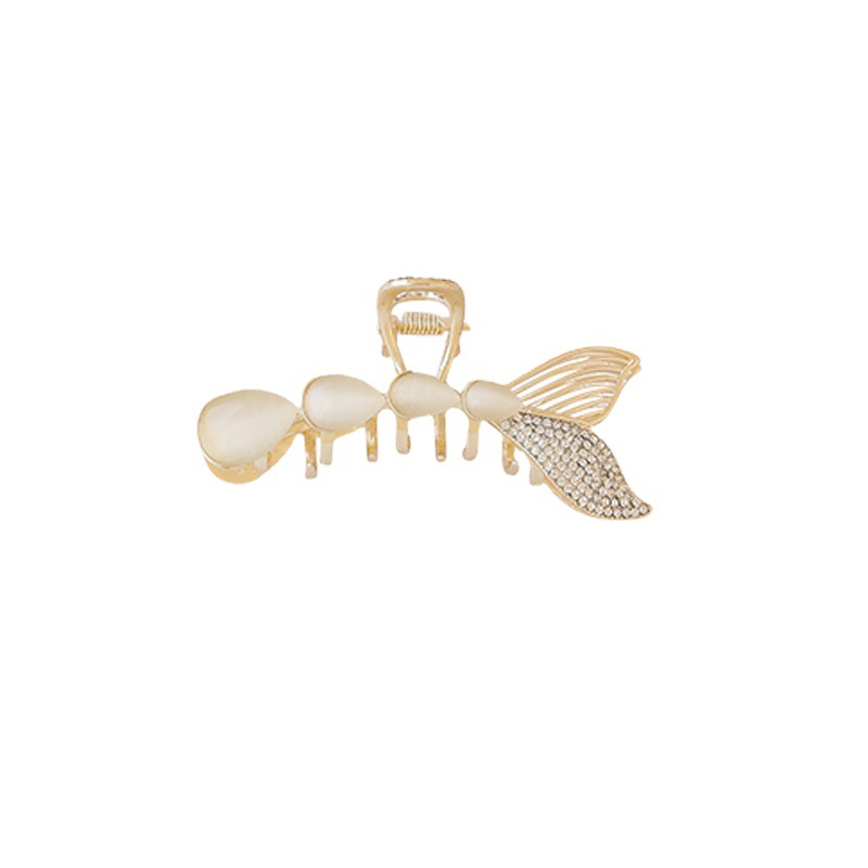 Fish Tail Opal Temperament Pearl Hair Clip Medium Size Clip Headdress — foto 5