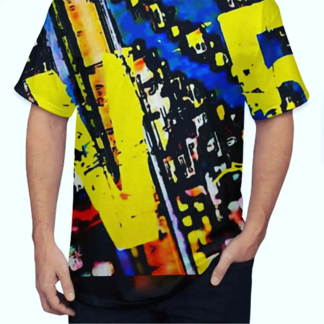 Men's And Women's Fashion Print Short-sleeved Shirt