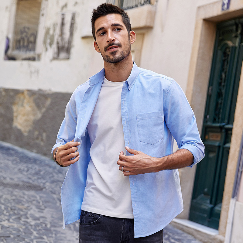 Men's Autumn Simple Casual Business Cotton Shirt