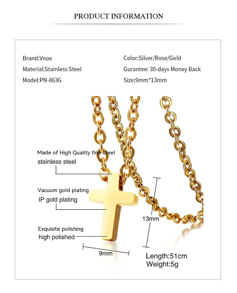 Title 1, Simple And Compact Cross Necklace Discreet eleg...