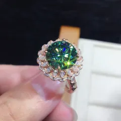 Luxury Open-Back Ring With Fire Opals - Rose Gold - View 1