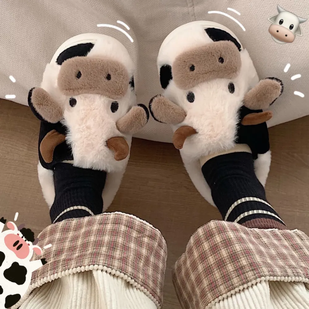 Cute Cow Animal Slipper for Women Girls Fashion Kawaii