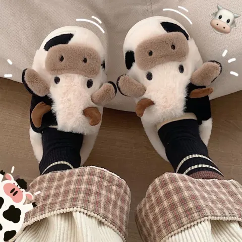 Cute Cow Animal Slipper for Women Girls Fashion Kawaii