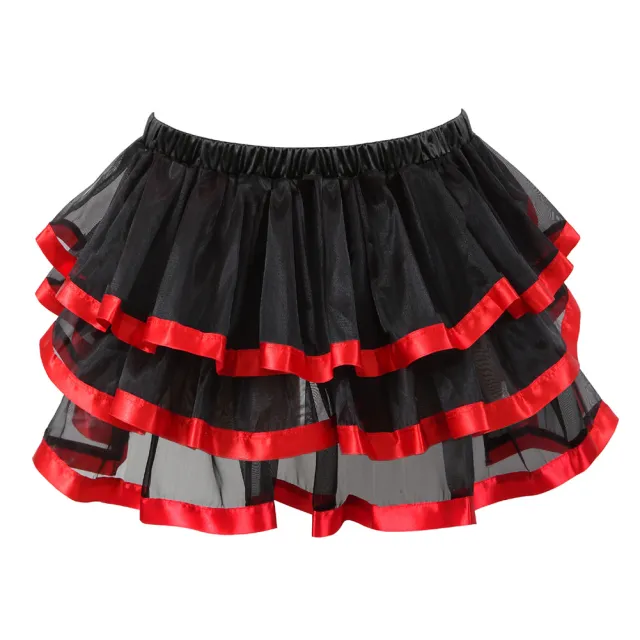 Corset With Tutu Half Body Cake Lingerie All match Mini Dance Skirt Red - Shop at LoveMi