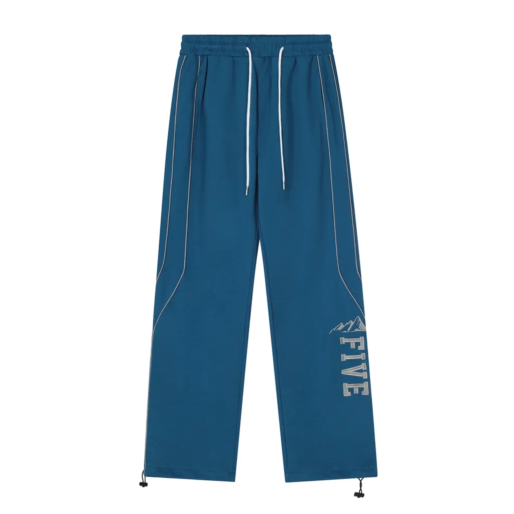 Women's Fashionable And Personalized Versatile Sports Pants - Blue