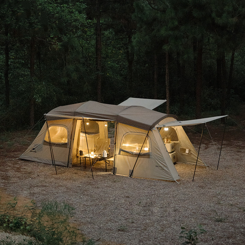 Camping in a Rain Tent
