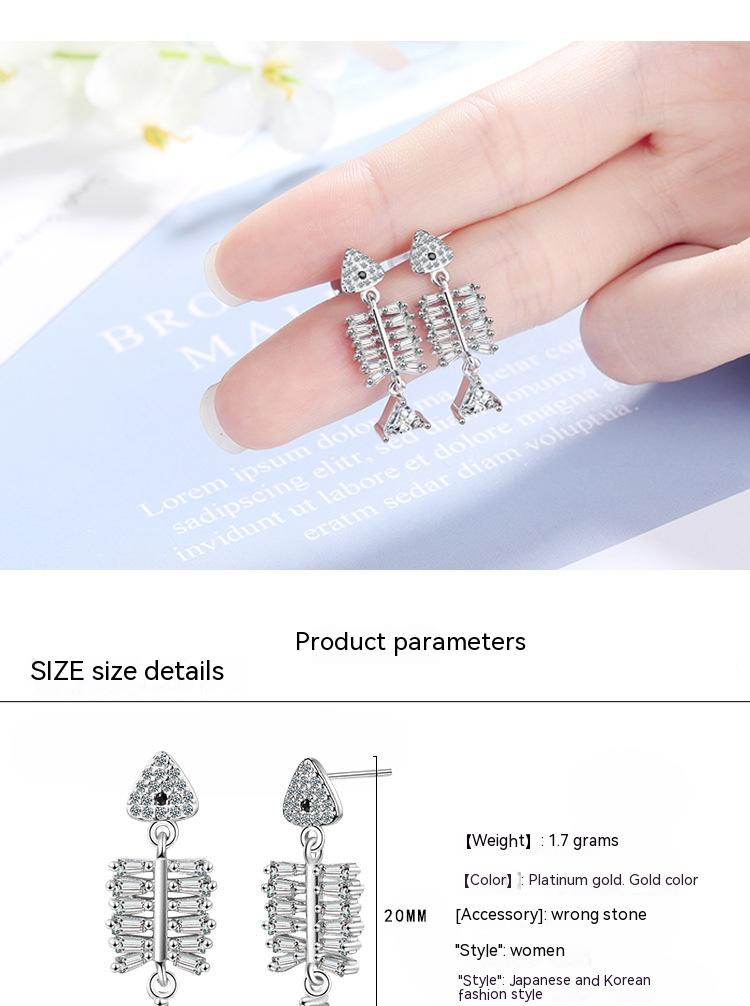 Title 3, Fishbone Design Sense Earrings Niche