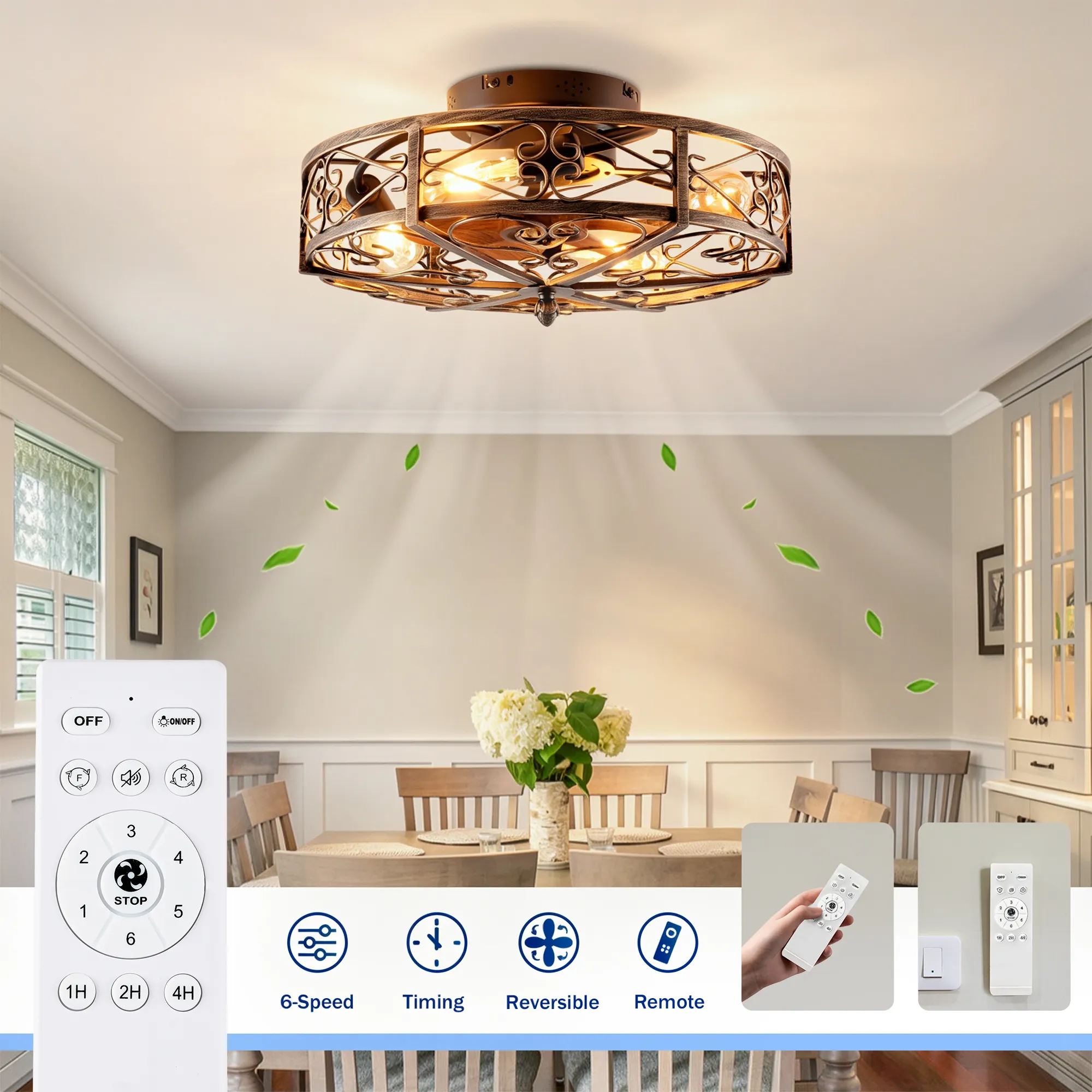 20in Mounting Type Caged Ceiling Fan