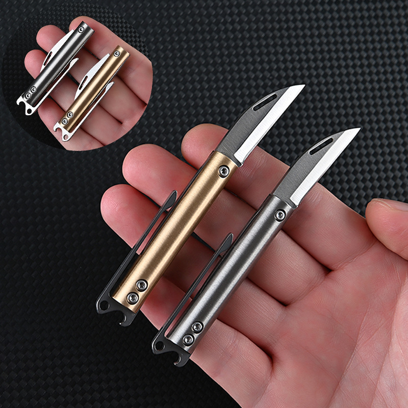 Title 1, Brass Back Splint Bottle Opening Folding Knife ...