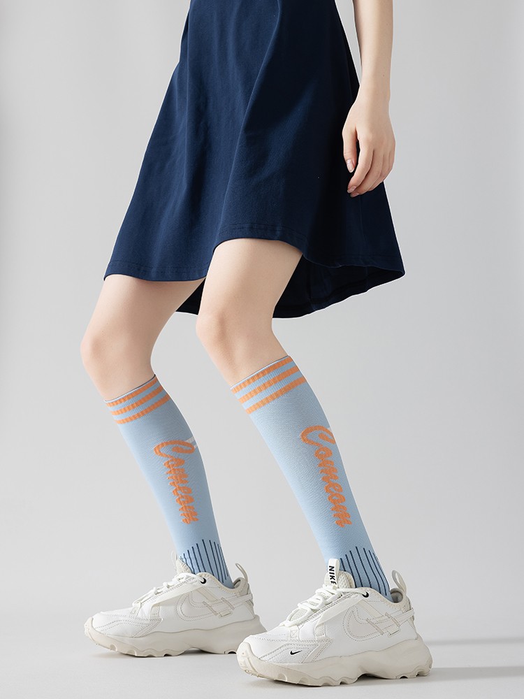 Spring And Summer Pressure Socks Compression Exercise Calf Socks Fitness Yoga Skipping Rope Running Socks Contrasting Pilates Cycling Socks Women 3