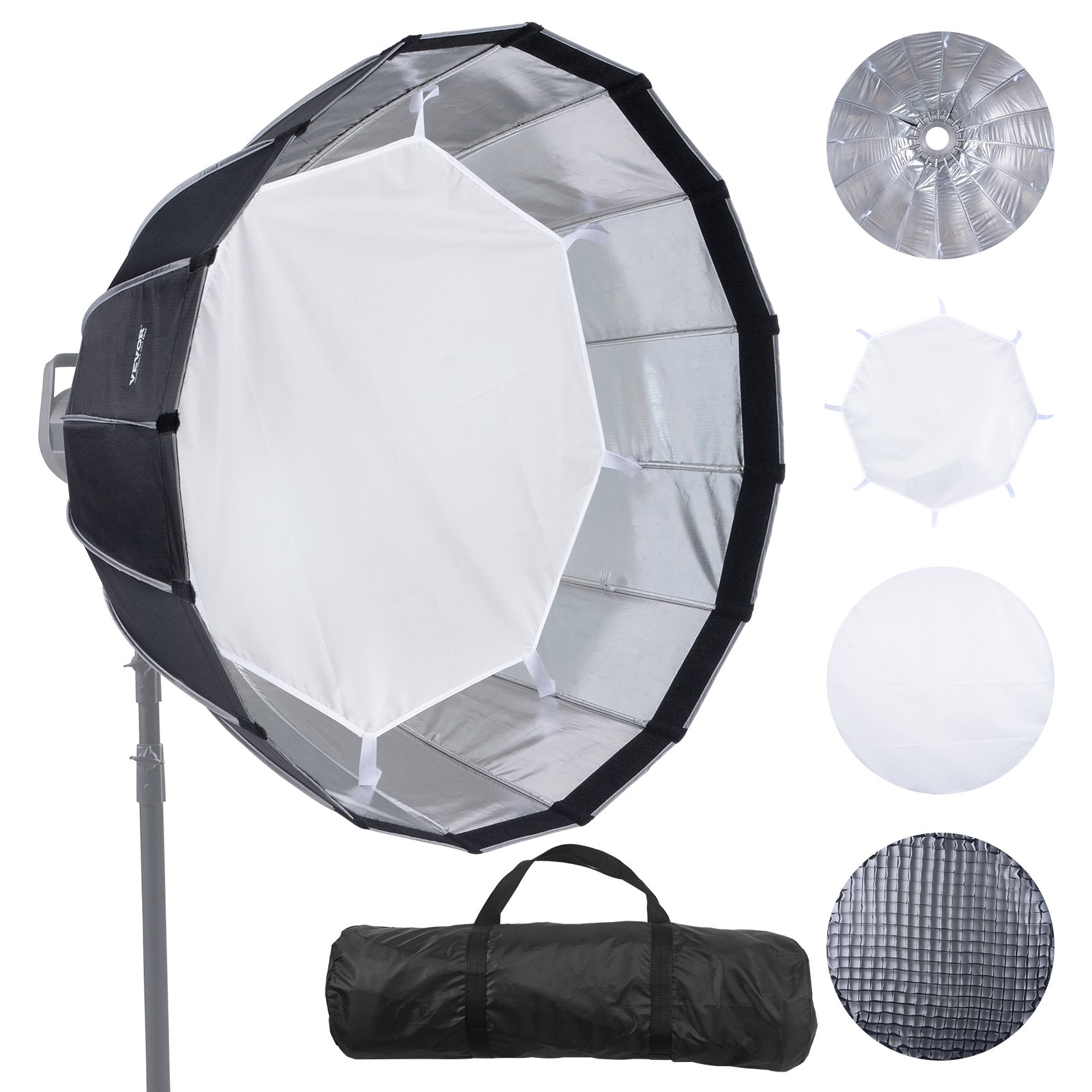 VEVOR 33" Parabolic Softbox Quick Release Fold Portable Bowens Mount