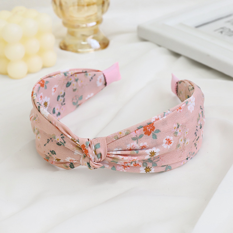 Fashion Printing Fabric Headwear Headband Trend Floral Pink - Shop at LoveMi