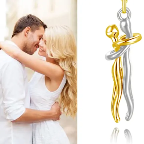 Affectionate Hug Necklace Couples Anniversary Valentine's Day Gift Fashion