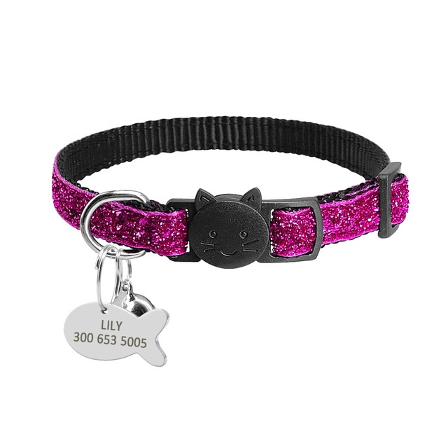 Safety Breakaway Cat Collars Quick Release Kitten Bling Hot Pink - Shop at LoveMi