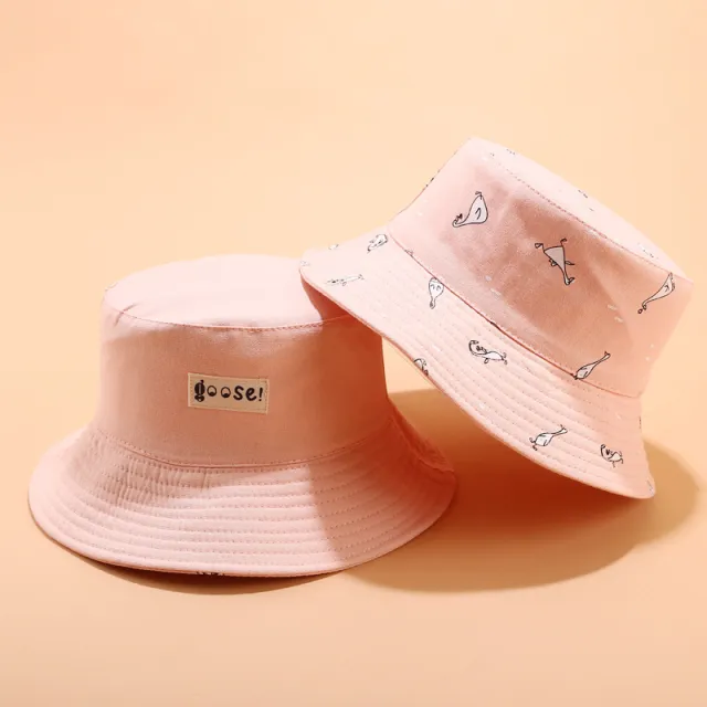 Soft Girl Sunshade Double sided Fisherman Hat Pink - Shop at LoveMi