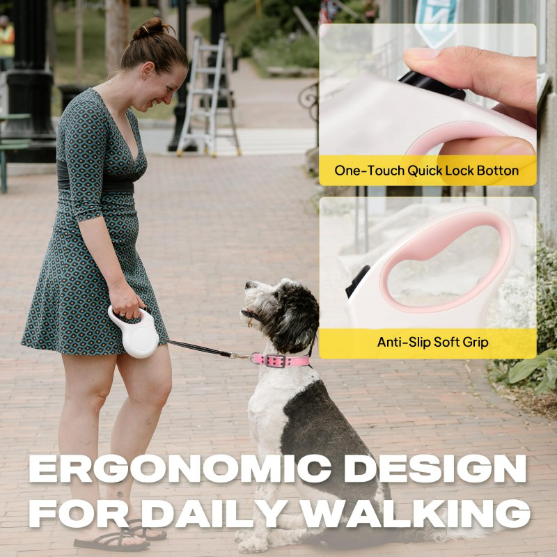 5M Retractable Dog Lead Extendable Pet Walking Leash With Anti Chew Wire 360 — image 4