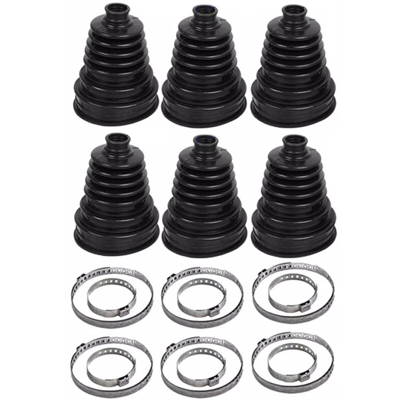 6pcs Boot Kit Stretchy Universal Fit Drive Shaft Gator Joint Boot Stretch