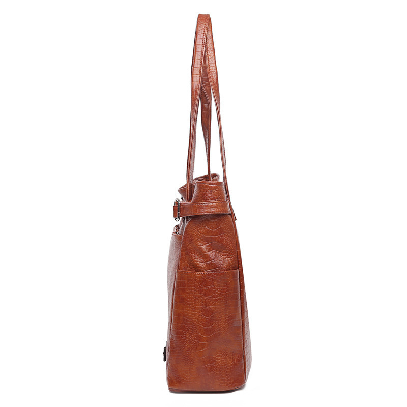 Title 3, Soft Leather Tote Large Capacity Shoulder Bag