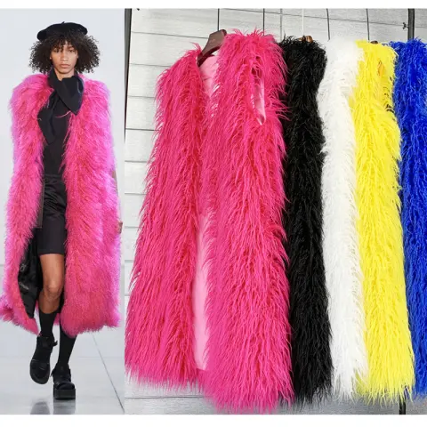 Long Beach Wool Fur Vest Warm Women's Coat