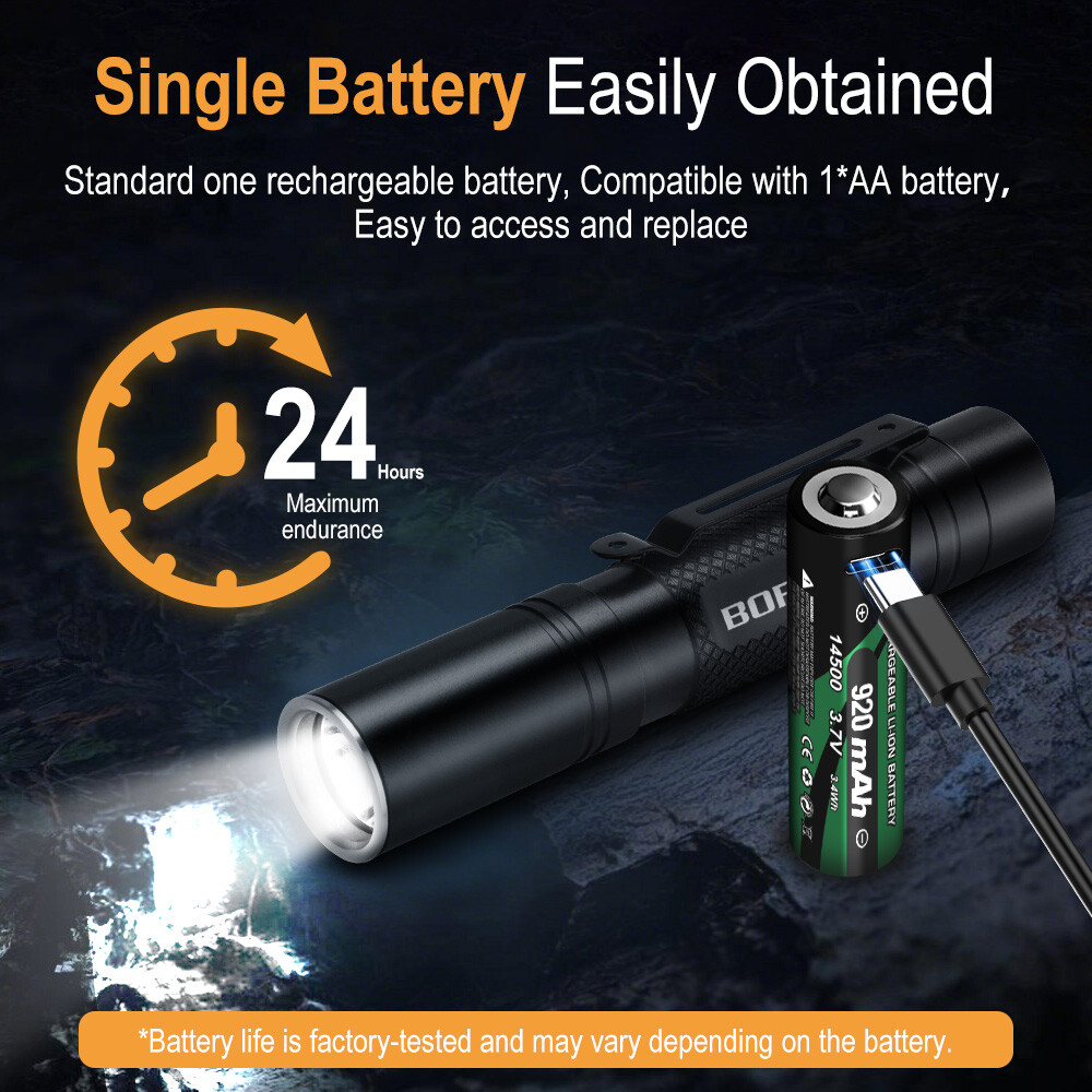 LED Waterproof Torch Flashlight Light Portable Lamp Handy Flashlights Outdoor — image 3