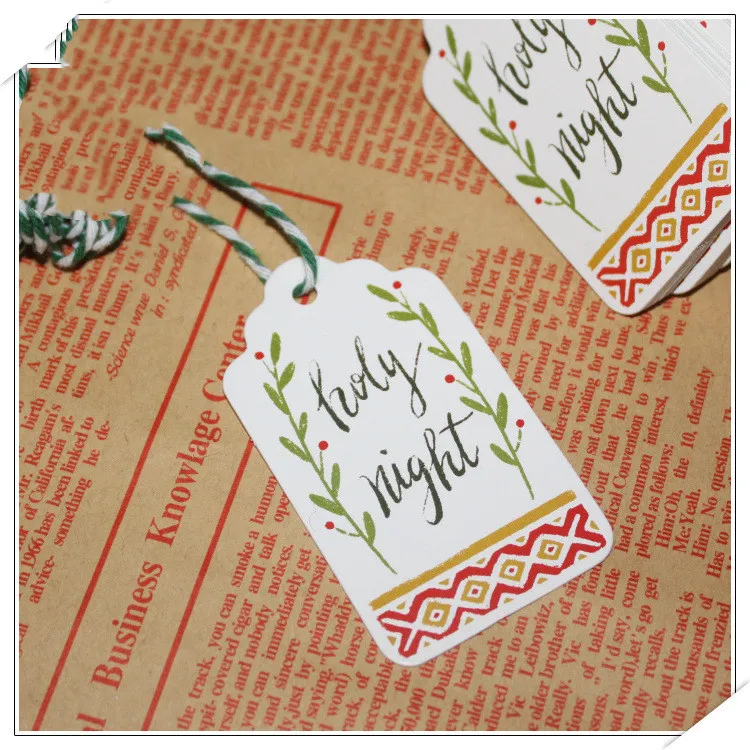 Christmas Tag Holiday DIY Creative Painted Bookmarks Message Message - Holy Night