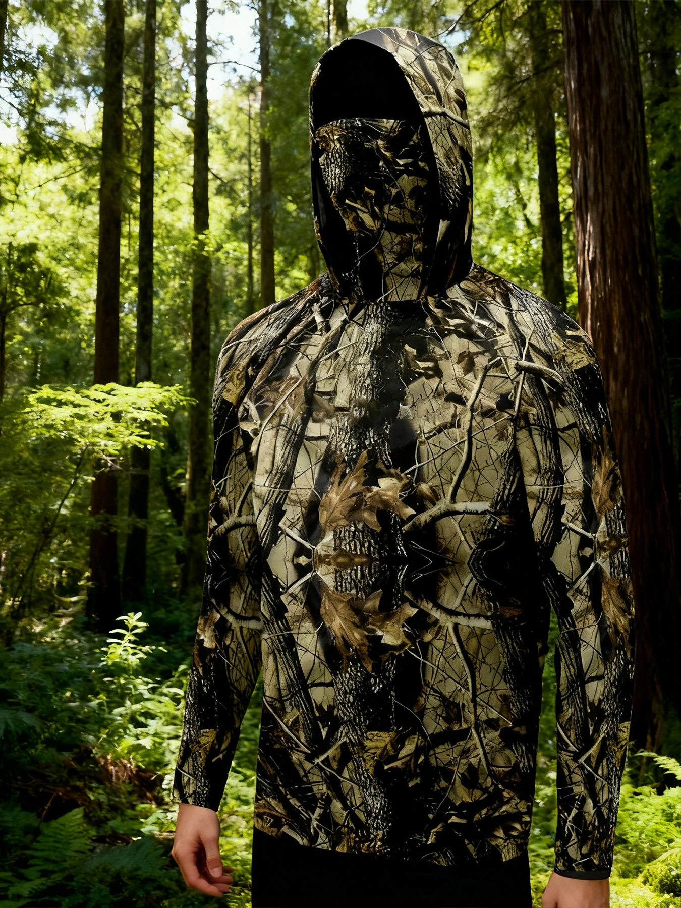 Fishing Hoodie Sailing Shirt Surfing Face Cover Neck Summer Men Long Sleeve Hunting Jersey Camisa De Pesca Performance Fish Gear Beach Tops Wear Climbing Uniform Angling