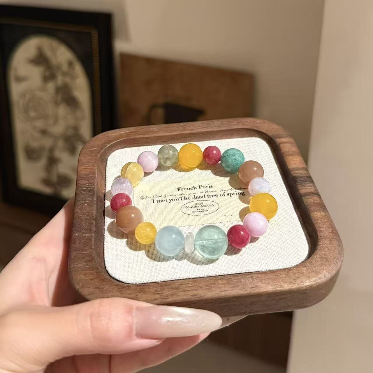 Brățară naturală cu pietre prețioase multiple Rhodochrosite Citrine Aquamarine Bijuterii cu lanț de energie cu două tonuri pentru femei