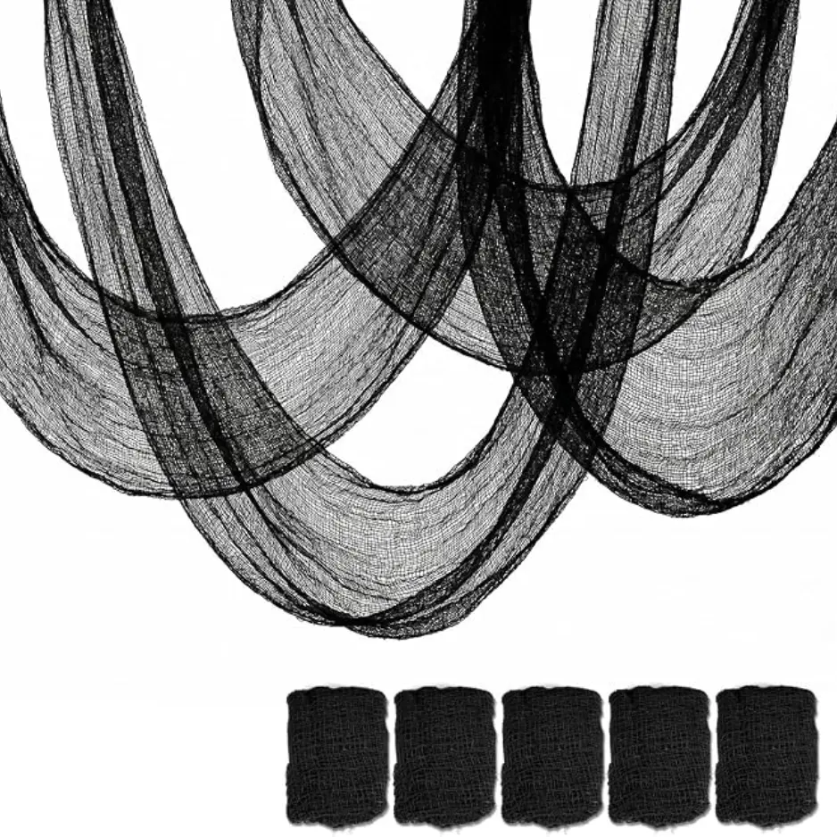 Halloween Creepy Cloth, Black 30x72 Inch, Spooky