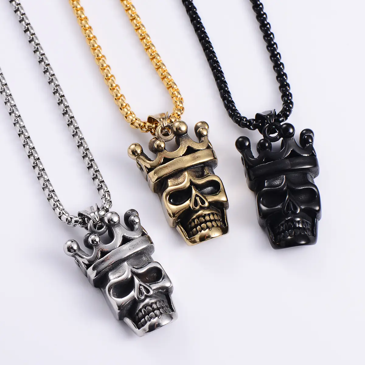 Fashionable Titanium Steel Soldier Skull Pendant