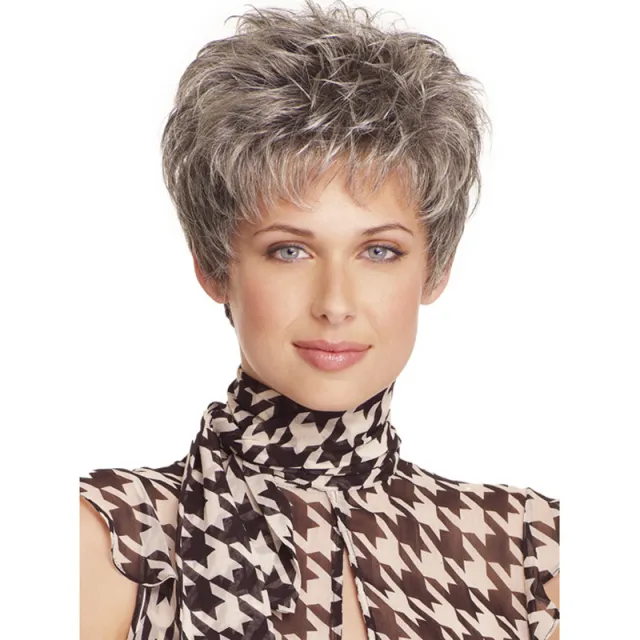 Middle aged Mom High temperature Fiber Rose Net Wig 2086 Picture Color - Shop at LoveMi