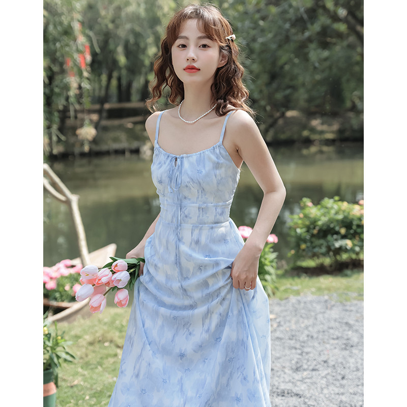 Halter Floral Wedding Guest Dress