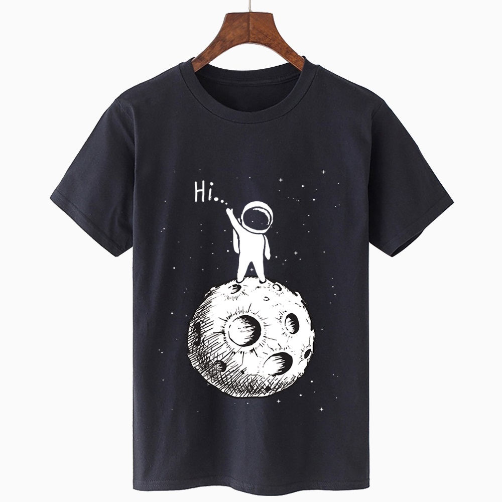 Title 6, Round Neck Short Sleeve Starry Print Oversized ...