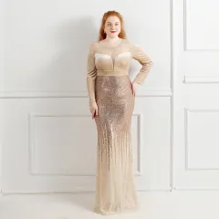 Fat Beauty Performance Dress Banquet - Gold - View 1