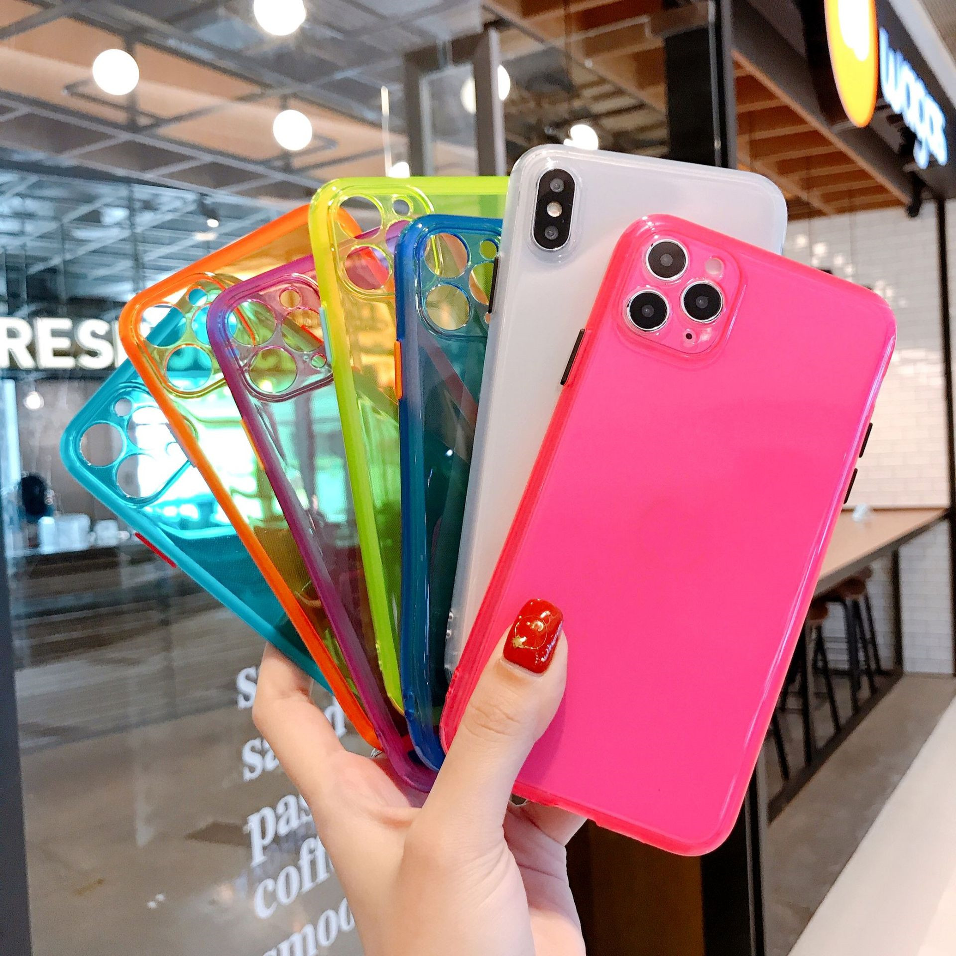 Two-color mirror phone case