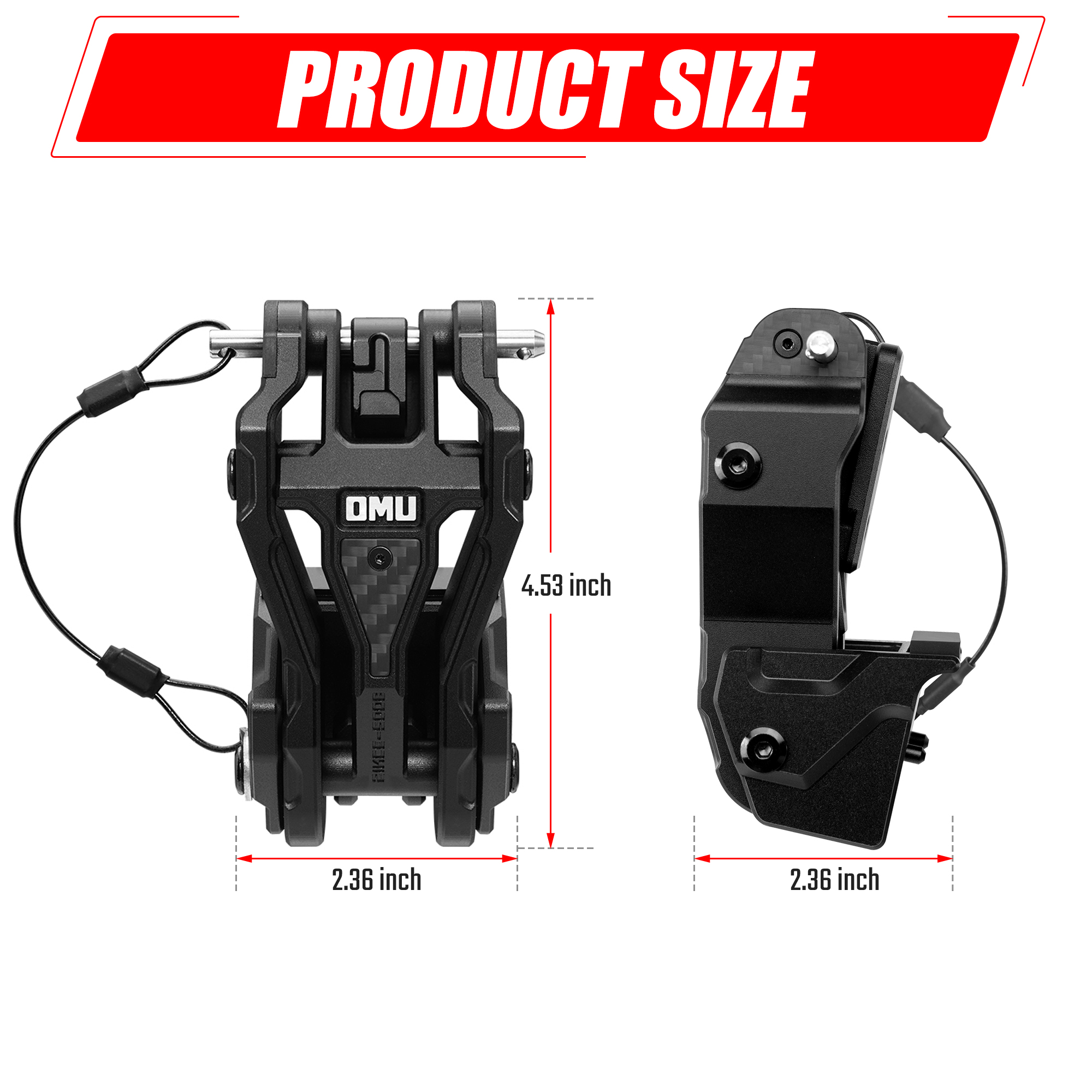 OMU Motorhaubenverriegelung, kompatibel mit Jeep Wrangler JK & JKU (2007–2018), Jeep Wrangler JL & Gladiator JT (2018–2024), verstellbare Aluminium-Motorhaubenverriegelungen zur Reduzierung von Motorhaubenvibrationen, 2 Stück_voghion.com