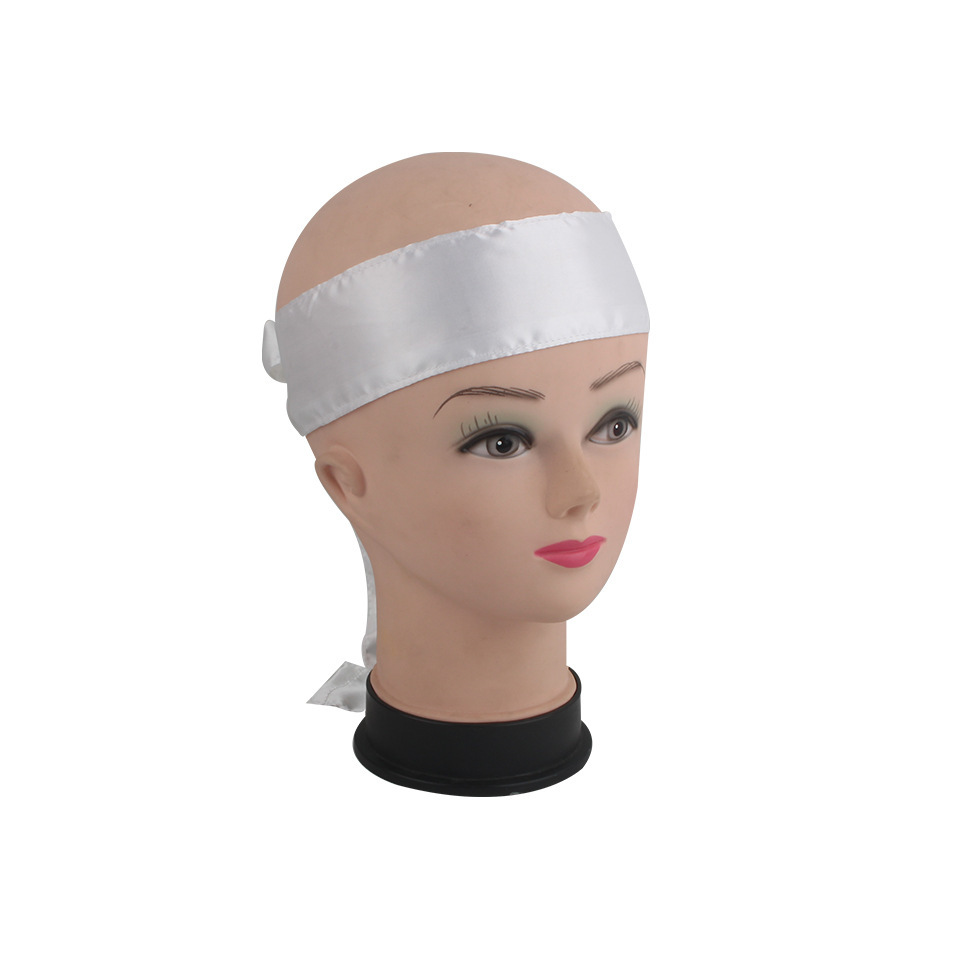 Wig, Turban, Satin Cloth, Long Scarf, Long Ribbon, Silk Hairband, Headband, Headband White - Shop at LoveMi