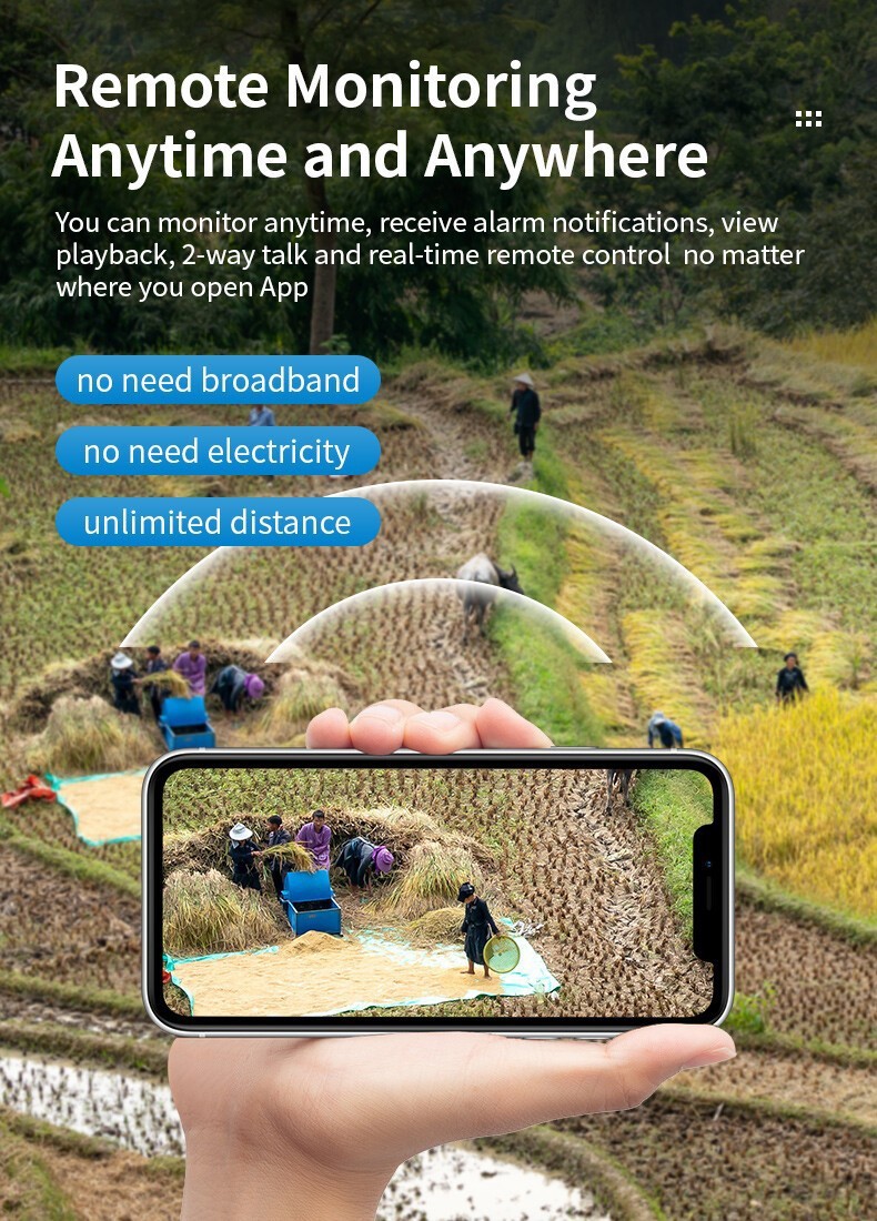 Solar Battery Powered Wireless WiFi Outdoor PanTilt Home Security Camera System