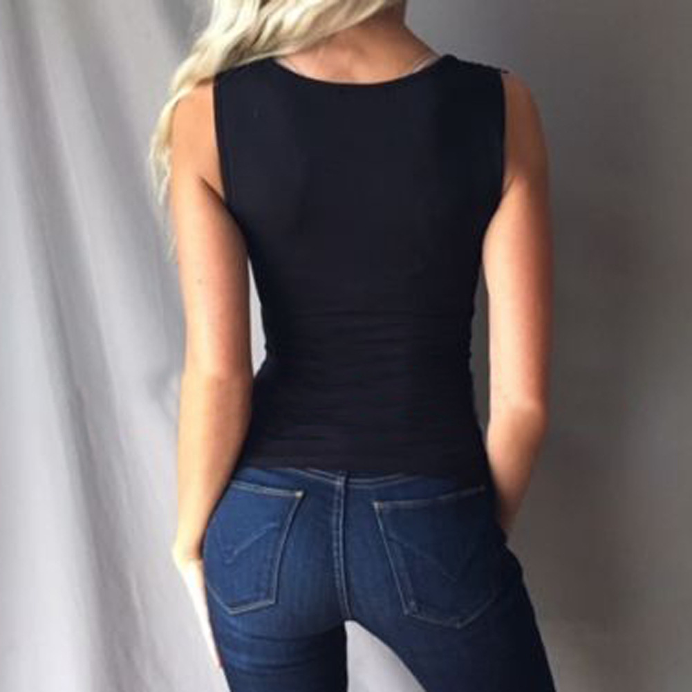 Lace Stitching Solid Color Top Sleeveless Tight-fitting Bottoming Vest