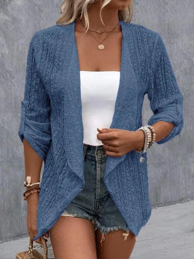 Title 4, Fashion Solid Color Casual Cardigan