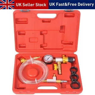 Radiator Cooling System Vacuum Purge Gauge Tool Coolant Refilling Kit