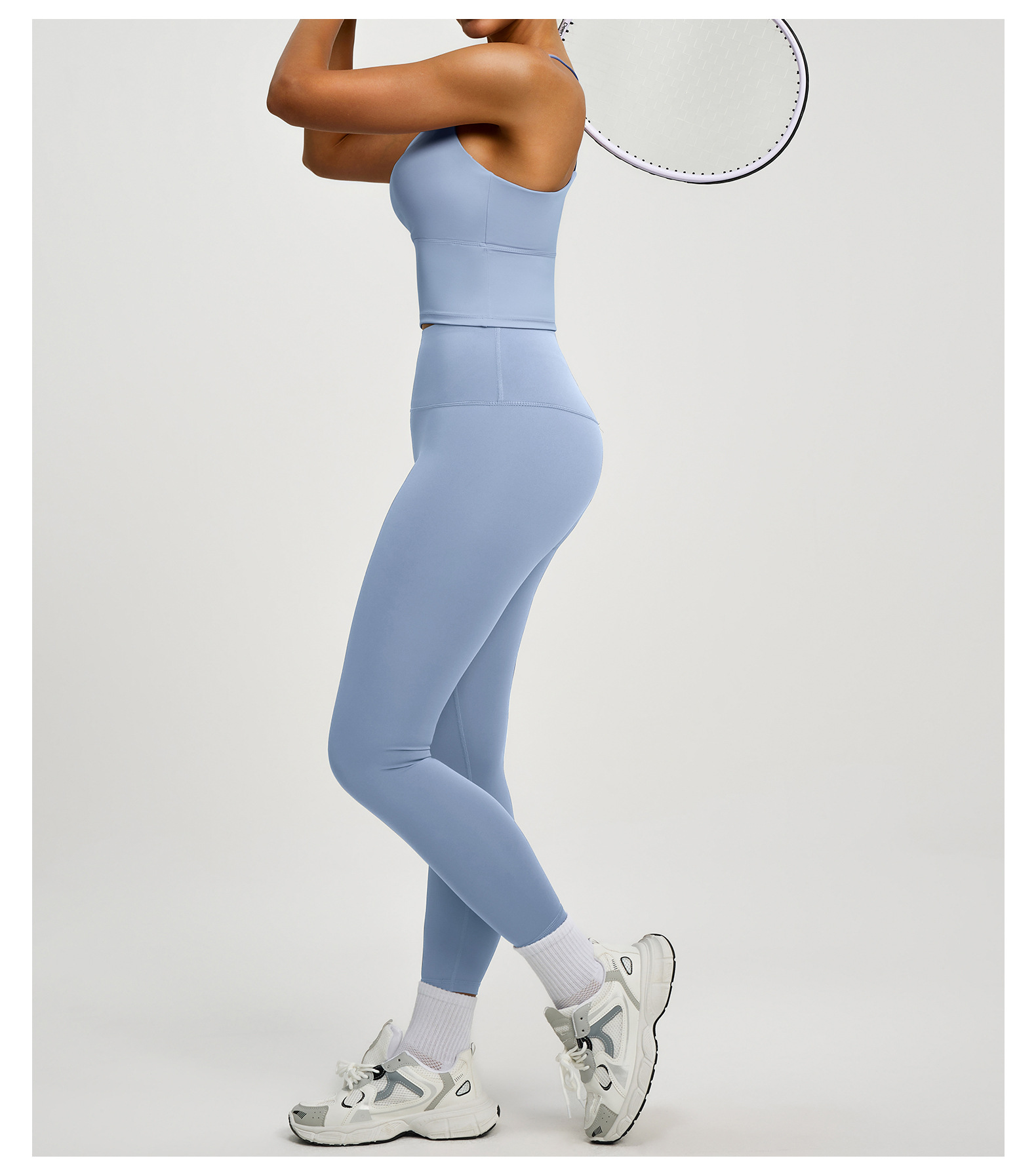 High-support Slim-fit Strap Sports Vest With Fixed Padding, Shockproof Fitness Bra For High-intensity Workouts