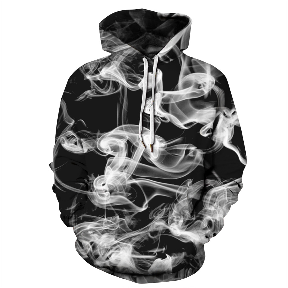 Title 5, Starry sky smoke ring print hoodie