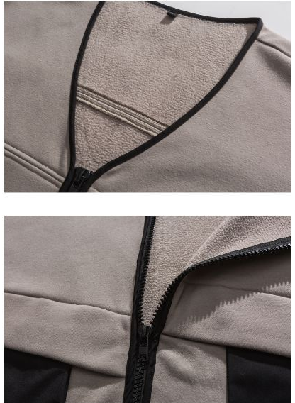 Men's Cardigan Jacket Youth Popular Tolerance Plus Velvet Stitching Sweater