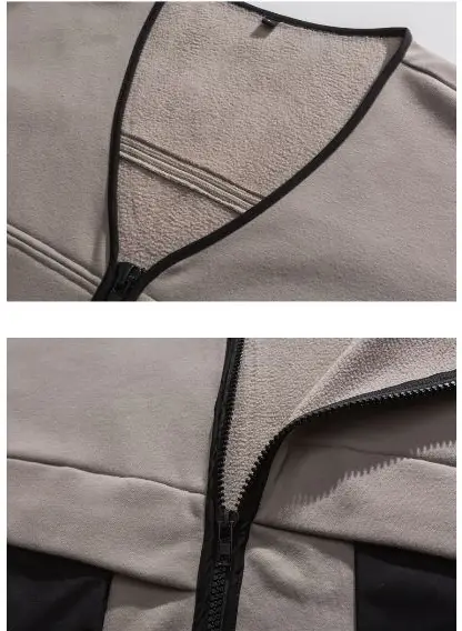 Men's Cardigan Jacket Youth Popular Tolerance Plus Velvet Stitching Sweater