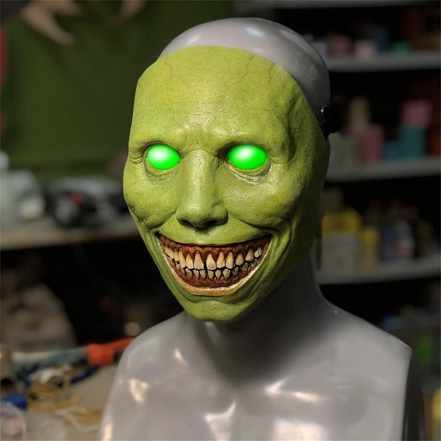 Halloween Scary White Eyed Demon Mask — foto 4