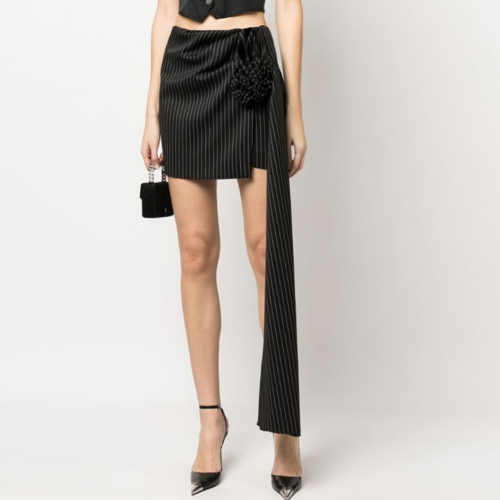 Heavy Panhua Rose Long Streamer Skirt