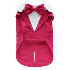 Pet Supplies Clothing Dog Dress Tuxedo - B Rose Red - View 1