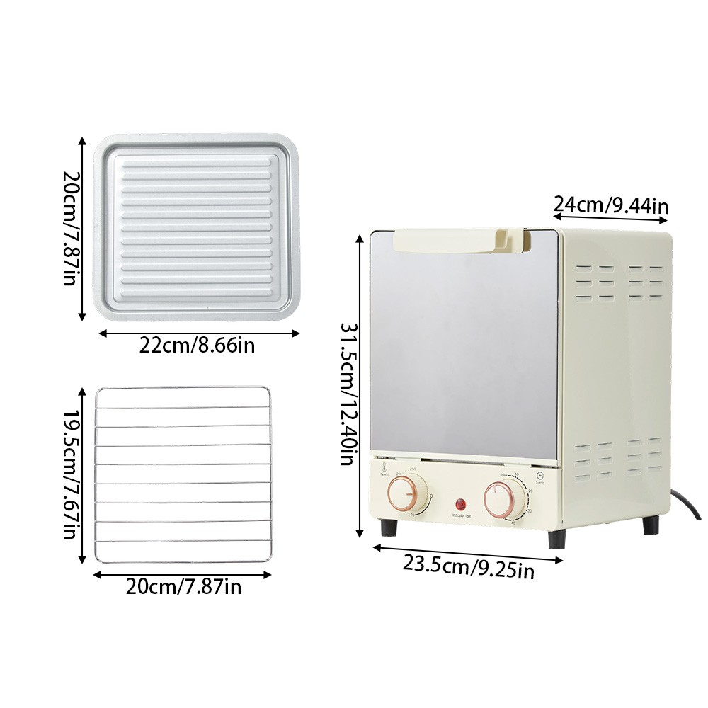 15L 3 Tiers Mini Oven Kitchen Electric Toaster Grill Portable Baking Cooker