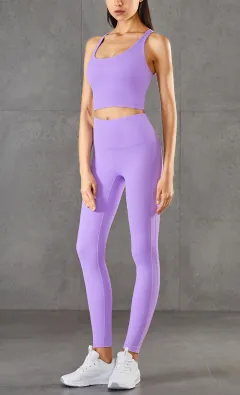 Shape And Slim High Waist Peach Buttocks Tights - Misty Mauve - View 1
