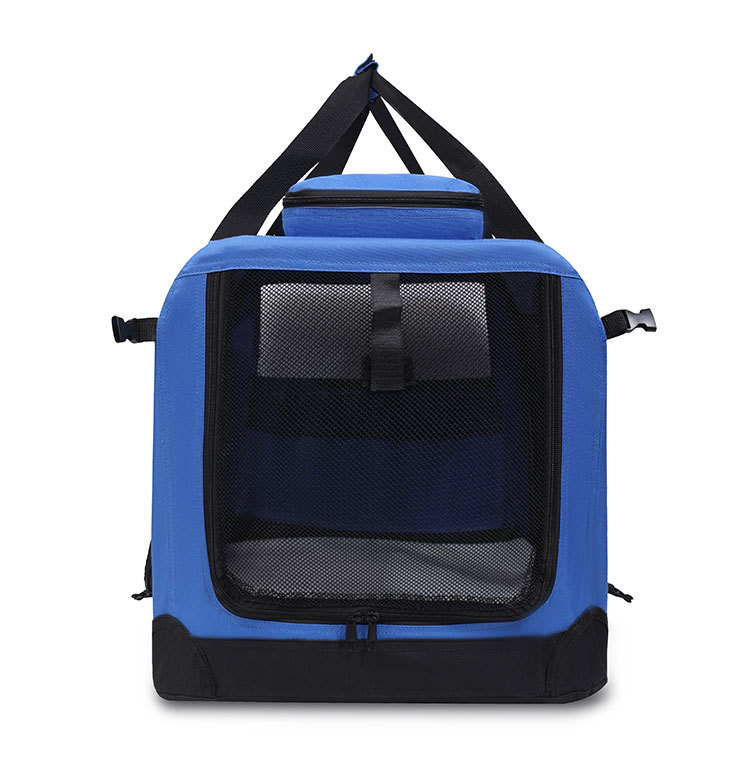 Caisse souple pliante pour chien à 3 portes avec sac de transport et lit en polaire – Image 4